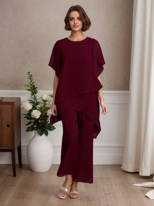 Zakaka 2 Pieces Mother of The Bride Pant Suits Plus Size Mother of Groom for Wedding Formal
