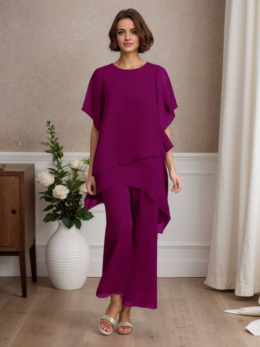 Zakaka Mother of The Bride Pant Suits 2 Pieces Plus Size Mother of Groom for Wedding Formal